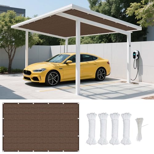 Sonnensegel Sonnenschutz 100 x 420 cm Rechteckig Atmungsaktiv 98% UV Schutz Segel Baldachin Segeltuch Stoff mit Ösen Seil HDPE UV Schutz Ohne Bohren für Balkon Terrasse, braun Sonnensegel Sonnenschutz 100 x 420 cm Rechteckig Atmungsaktiv 98% UV Schutz Segel Baldachin Segeltuch Stoff mit Ösen Seil HDPE UV Schutz Ohne Bohren für Balkon Terrasse, braun von PINGSANL