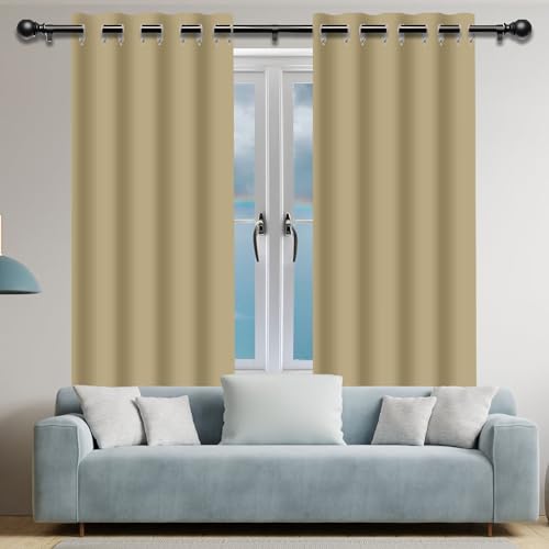 Verdunklungsvorhänge mit Ösen 154 x 149 cm Thermo Vorhang Gegen Kälte Und Hitze Vorhänge Wohnzimmer/Kälteschutz Vorhang mit Ösen, Waschbar für Fenster Wohnzimmer, Creme Farben Verdunklungsvorhänge mit Ösen 154 x 149 cm Thermo Vorhang Gegen Kälte Und Hitze Vorhänge Wohnzimmer/Kälteschutz Vorhang mit Ösen, Waschbar für Fenster Wohnzimmer, Creme Farben von PINGSANL
