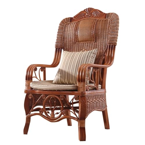 PINGSHI Boutique UK Vintage Rattan Lounge Chair, Outdoor Patio Armchair for Bedroom Reading Balcony Relaxation PINGSHI Boutique UK Vintage Rattan Lounge Chair, Outdoor Patio Armchair for Bedroom Reading Balcony Relaxation von PINGSHI Boutique UK