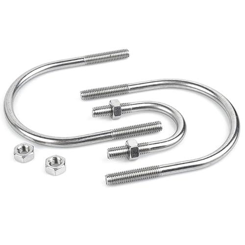 U-Bolzen-Sortiment aus Edelstahl 304 M6, U-förmige Rohrschellen mit Muttern for Sanitär-, Automobil- und Heimwerkerprojekte(M6*38 (10 sets)) von PINGSHI Boutique UK