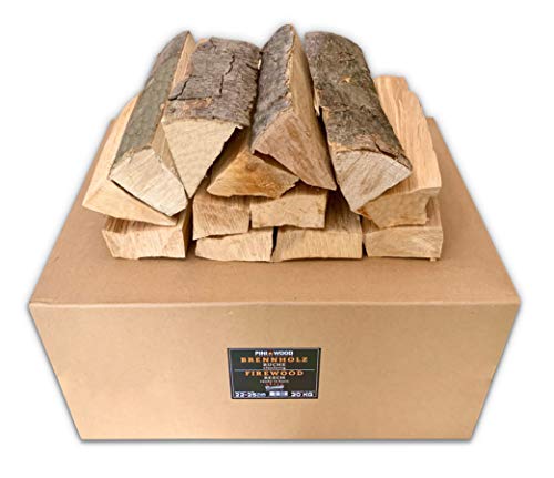 PINI Brennholz ofenfertig Buche 20 Kg ca. 25 cm für Kamin Grill Feuerschale Pizzaofen Smoker von PINI
