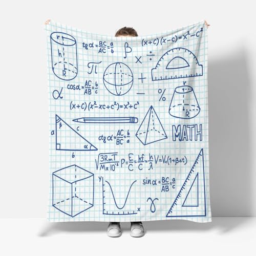 PINNKL Kuscheldecke Flauschig Mathematische Funktionen Flanelldecke Kinder 150x200 Geometrische Formel 3D-Digitaldruck Decke Weich Bequem Wohndecke Tagesdecke,Sofadecke Für Jungen Erwachsene Geschenk von PINNKL