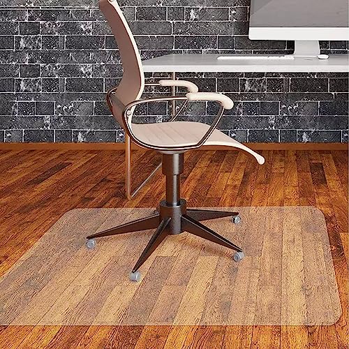PINNKL Schutzmatte Bürostuhl Rollbare Stuhlmatte, Kunststoffmatte unter dem Schreibtischstuhl, für Hartholzböden, ohne Kräuseln (Size : 120 X 180cm/47" X 70") von PINNKL