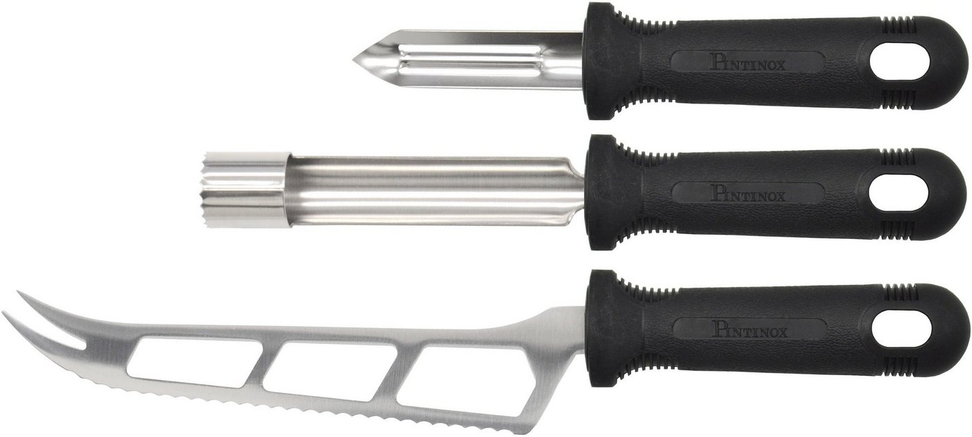 PINTINOX Apfelschäler Professional Messerset aus Edelstahl, (Set, 3-tlg), Edelstahl, spülmaschinengeeignet von PINTINOX