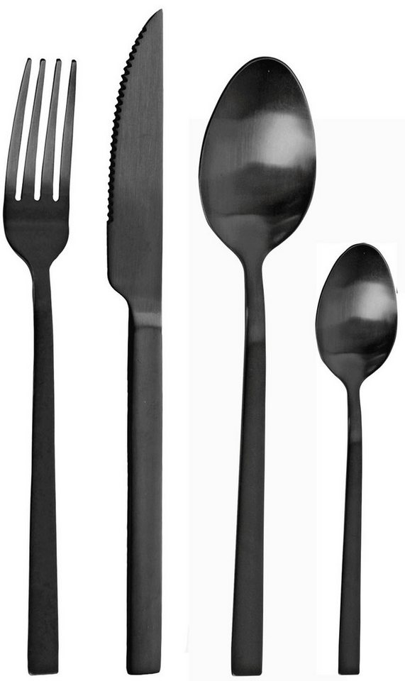 PINTINOX Besteck-Set DUKE CARBON (24-tlg), 6 Personen, Edelstahl 18/0, in moderner und zeitloser Formgebung von PINTINOX