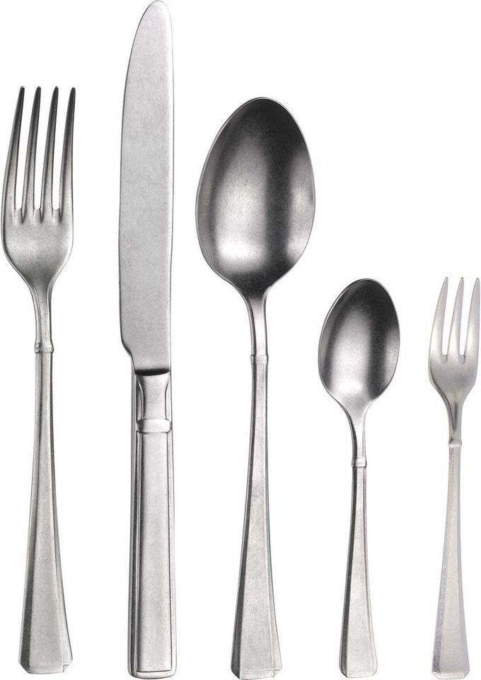 PINTINOX Besteck-Set Leonardo Stone Washed (30-tlg), 6 Personen, Edelstahl 18/10, Optik stonewashed PINTINOX Besteck-Set Leonardo Stone Washed (30-tlg), 6 Personen, Edelstahl 18/10, Optik stonewashed von PINTINOX