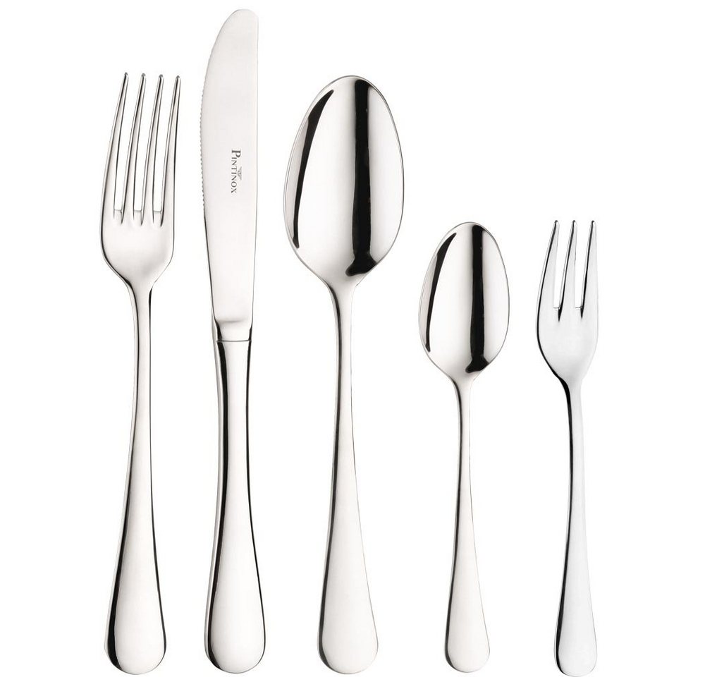 PINTINOX Besteck-Set "Stresa" Tafelbesteck-Set, 30 tlg. (30-tlg), 30 Personen, Edelstahl, Hochwertiger Edelstahl/Chromstahl, Klassisch, Schlicht, für 6 Personen von PINTINOX