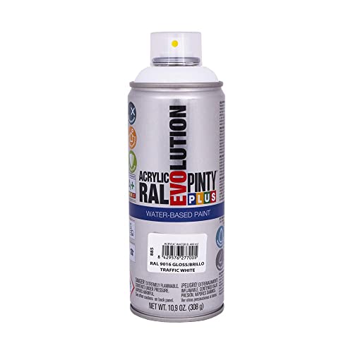 PINTYPLUS WATER BASED B Traffic White PINTURA EN Spray PINTYPLUS Evolution Water-Based 520CC RAL 9016 Blanco TRÁFICO, Standard, Único von PINTY PLUS