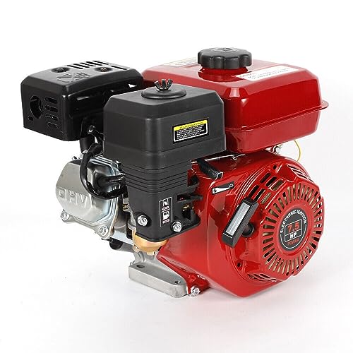 7.5 PS 4KW Benzinmotor Standmotor Kartmotor Antriebsmotor mit 20 mm Ø Welle, Ölmangelsicherung, 208cc Hubraum, 4-Takt, 1 Zylinder Industriemotor, luftgekühlt, Seilzugstart von PIOJNYEN