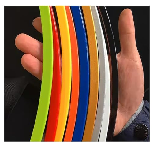 PIOKUHB Felgenschutzringe Mehrfarbiger Auto-Felgenschutz-Dekorstreifen für alle Automodelle, 4 Stück / 15–22 Zoll 23122602(Color:Yellow,Size:15 inch) von PIOKUHB