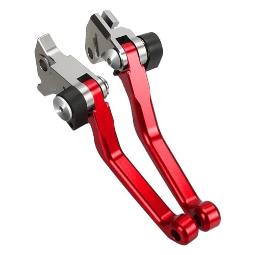 Kompatibel Für 450SX 450 SX 2014-2023 2020 2021 2022 2023 CNC Dirt Bike Pivot Faltbare Bremse Kupplung Hebel Lenker Griff Griffe(Rot) von PIOYERG