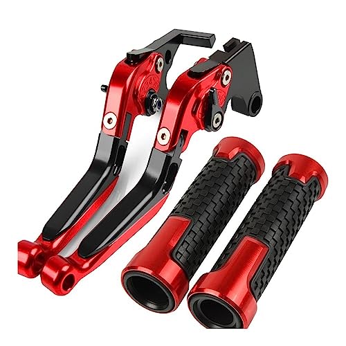 Kompatibel Für CFMOTO 400GT 650GT 400 650 GT 2023 2022 Motorrad Einstellbare Bremse Kupplung Hebel Lenker Griff Griffe(Rot) von PIOYERG