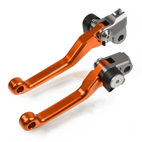 Kompatibel Für CRF250R 2007-2024 CRF 250R 2020 2021 2022 2023 CNC Dirt Bike Pivot Faltbare Bremse Kupplung Hebel Lenker Griff Griffe(Orange) von PIOYERG
