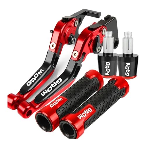 Kompatibel Für MSX125 GROM MSX 125 2014 2015 2016 2017 2018 2019 2020 2021 2022 Motorradzubehör Einstellbare Faltbremskupplungshebel Lenkergriffe Enden(Rot) von PIOYERG