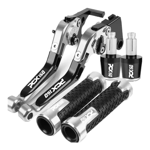 Kompatibel Für PCX125 PCX150 PCX160 PCX 125 PCX 150 PCX 160 2024 2023 2022 2021 2020 Motorradzubehör Einstellbare Faltbremskupplungshebel Lenkergriffe Enden(Silber) von PIOYERG
