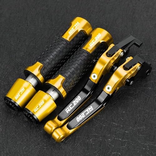 Kompatibel Für RC200 RC 200 RC-200 2014-2020 2021 2022 2023 Motorradzubehör Einstellbare Klappbremskupplungshebel Lenkergriffe Enden(1) von PIOYERG