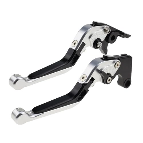 Kompatibel Für Suzuki GSF250 BANDIT GSF 250 2023 2022 2021 ALLE JAHRE Motorradzubehör CNC-Lenker Verstellbare Klappbare Ausziehbare Bremskupplungshebel(Silber) von PIOYERG