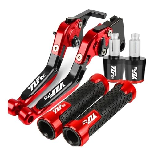 Kompatibel Für YZFR125 YZF R125 2014-2022 2021 2020 2019 2018 2017 2016 2023 Motorradzubehör Einstellbare Faltbremskupplungshebel Lenkergriffe Enden(Rot) von PIOYERG