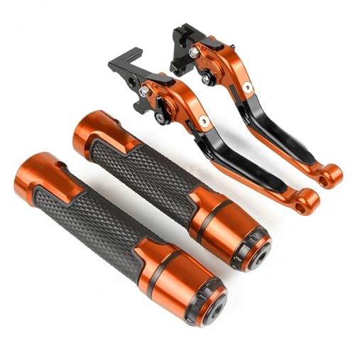 Kompatibel Motorrad Einstellbare Bremse Kupplung Hebel Griff Lenker Griffe Für CFMOTO 650MT / TRG MT650 2019-2024 2020 2021 2022 2023(Orange) von PIOYERG