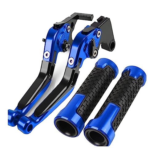 Kompatibel Motorrad Einstellbare Bremse Kupplung Hebel Lenker Griff Griffe Für CB500X CB 500X 2023 2022 2021 CB-500X 2021-2023(Blau) von PIOYERG