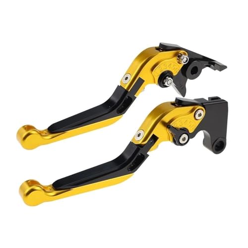 Kompatibel Motorrad Einstellbare Bremse Kupplung Hebel Lenker Griff Griffe Für Ninja ZX636 ZX6RR ZX 636 ZX 6RR 2019-2020 2021 2022 2023 2024(Gold) von PIOYERG