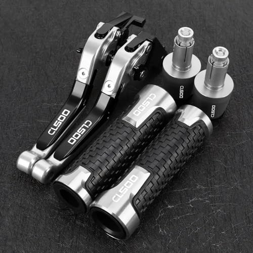 Kompatibel Motorrad Zubehör Einstellbare Faltung Bremse Kupplung Hebel Lenker Griffe Enden Für CL 500 2023 2024 CL500(Silber) von PIOYERG