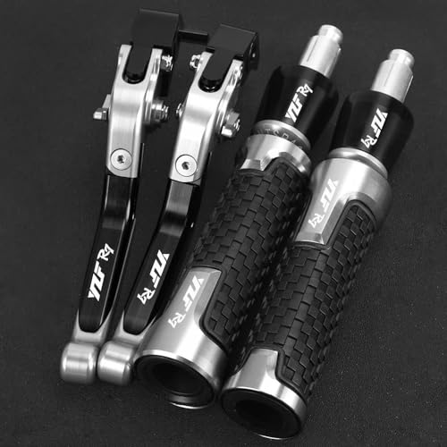 Kompatibel Motorrad Zubehör Einstellbare Faltung Bremse Kupplung Hebel Lenker Griffe Enden Für YZFR7 YZF R7 YZF-R7 2024 2023 2022 2021(Silber) von PIOYERG