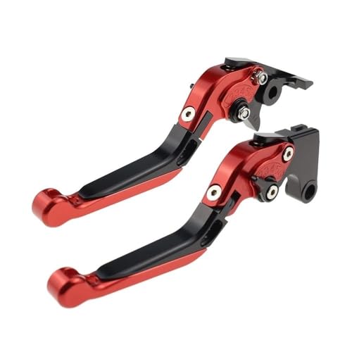 Kompatibel Motorradzubehör CNC-Lenker, Verstellbar, Klappbar, Ausziehbar, Bremskupplungshebel Für CBR600RR 2007–2023(Rot) von PIOYERG