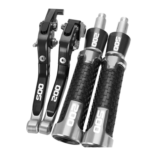 Kompatibel Motorradzubehör Einstellbare Klappbremskupplungshebel Lenkergriffe Enden Für DU&KE 200 2012-2019 2020 2021 2022 2023(Silber) von PIOYERG