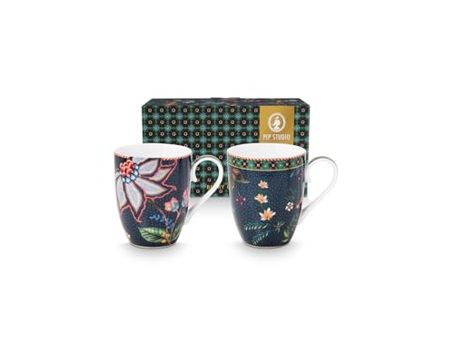 PIP STUDIO Berry Blues Henkelbecher 350ml Set2 von PIP STUDIO