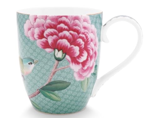 PIP STUDIO Blushing Birds Henkelbecher XL blau 0,45 l von PIP STUDIO