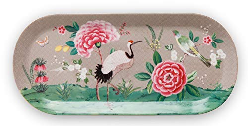 PIP STUDIO Blushing Birds Kuchenplatte Khaki 33,3 x 15,5 cm von PIP STUDIO