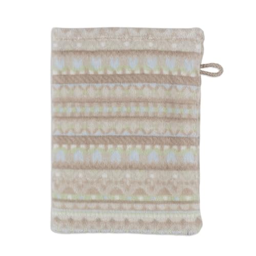 PIP STUDIO Geometric Print Waschhandschuh Sand 16x22cm (1 Stück) von PIP STUDIO