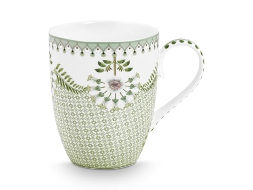Pip Studio Lily&Lotus Tiles Light Green Becher Large 350ml von Pip Studio