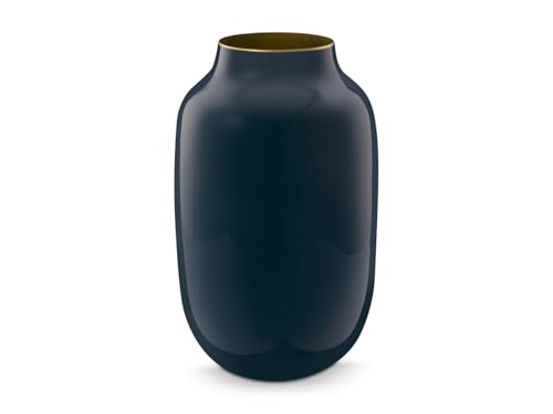 Pip Studio Vase Metall oval Mittelblau 30cm von Pip Studio