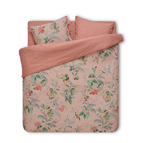 PIP Studio Bettwäsche Floris pink 1 Bettbezug 155 x 220 cm + 1 Kissenbezug 80 x 80 cm von PiP Studio