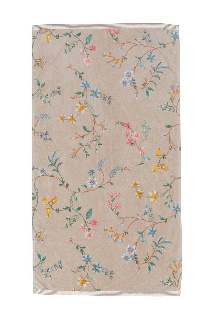 PIP Studio Handtuch Les Fleurs Khaki 55x100 cm Blumenranke Blütenrispen von Bedding House B.V.