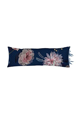 PiP Studio Dekokissen Tokyo Bouqet Dark Blue Blumen Blüten Geblümt Floral Zweige Dunkelblau Wendeoptik Zierkissen, Größe:30 x 90 cm von PiP Studio