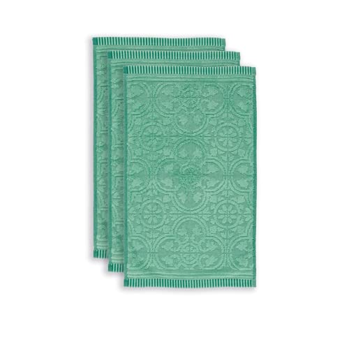 PiP Studio Gästetuch-Set Tile de Pip 3X Farbe Grün, Größe 30x50 x 3 von Pip Studio