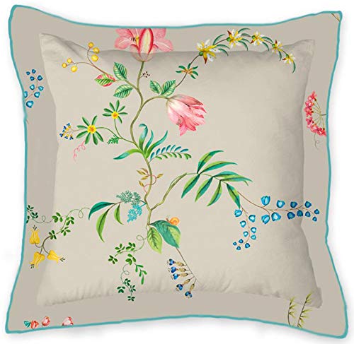 Pip Fleur Grandeur Zierkissen Farbe Khaki Größe 45x45cm von PiP Studio