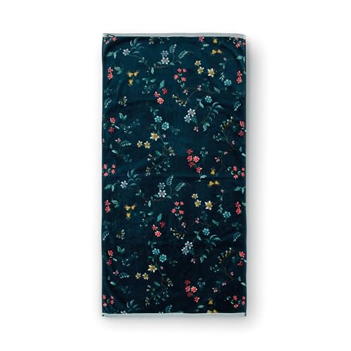 Pip Studio Duschtuch Les Fleurs | dunkelblau - 70 x 140 von PiP Studio