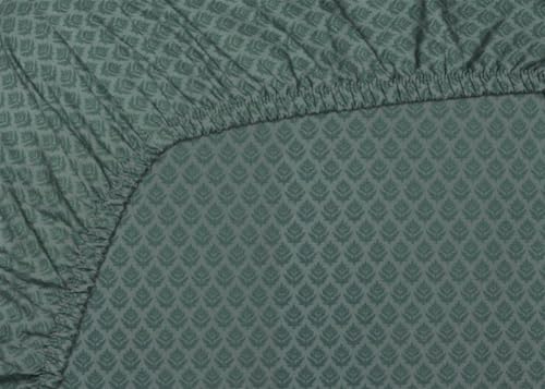 PiP Studio Perkal-Spannbettlaken Thousand Leaves Farbe Blue Grey Größe 100x200 HH: 25 von Pip Studio