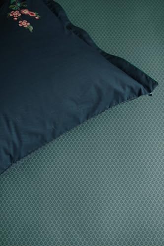 Pip Studio Spannbettlaken Thousand Leaves Blau Grau 90x200 von Pip Studio