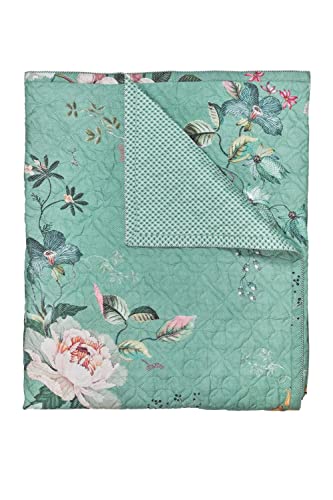 Pip Studio Tokyo Bouquet Tagesdecke Farbe Green Größe 150x200 Plaid Wohndecke von PiP Studio