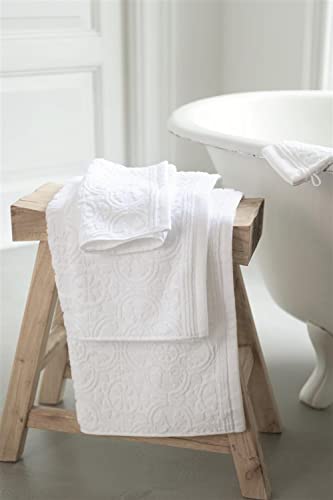 Pip Tile LE Pip Waschhandschuh Gästetuch Handtuch Duschtuch, White, Größe:Waschhandschuh 16 x 22 cm von PiP Studio