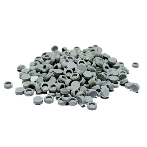 1x1 Runde Fliese 1000 Stück, 98138 Steine Kompatibel mit Major Brand Bricks, DIY für Pixel Mosaik Kunst (194 Medium Stone Grey) von PIPART