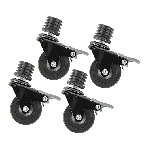 PIPE DECOR Lenkrollen für 2,5 cm Rohr (4er-Pack), Rollen für Rohrbeine mit Feststellmechanismus von PIPE DÉCOR