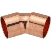 Kupfer-Löt-Bogen 45° - 18 mm - mit DVGW-Zulassung Kupfer-Löt-Bogen 45° - 18 mm - mit DVGW-Zulassung von PIPETEC