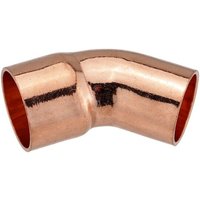 Kupfer-Löt-Bogen 45° - 35 mm - Innen x Außen - mit DVGW-Zulassung von PIPETEC