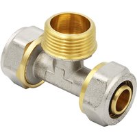 Klemmring Schraubfitting T-Stück 20x2 mm 3/4 Zoll Aussengewinde von PIPETEC